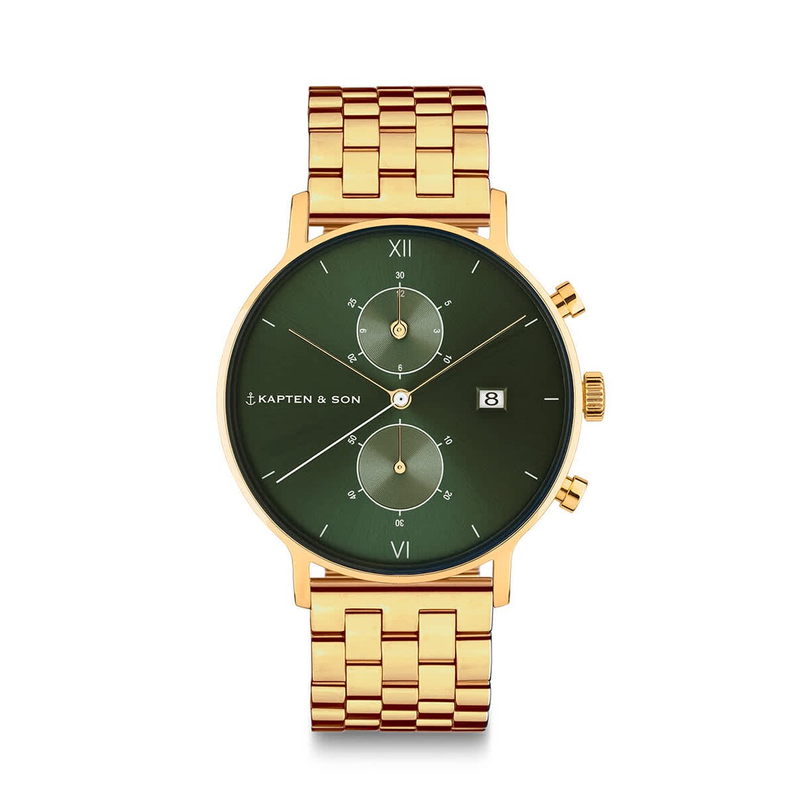 Kpten & Son Chrono Gold Green Steel